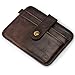 Cynure Men's Distressed Leather Minimalist Card Holder Slim Front Pocket Wallet