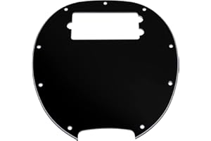 1Pcs Yootones 9 Hole Bass Electric Guitar Pickguard Compatible with MM StingRay 4 String Bass Guitar (3Ply Black)