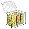 InterDesign-67230-CabinetKitchen-Binz-Stackable-Storage-Container-Plastic-Storage-Boxes-Clear-Medium iDesign 67230 Cabinet/Kitchen Binz Stackable Storage Container, Plastic Storage Boxes, Clear, Medium, 14 x 17 x 12.5 cm