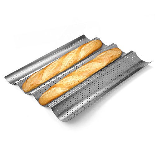 Perforated Baguette Pan, Homono NonStick Perforated French Bread Pan