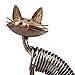Tooarts Metal Sculpture Iron Art Cat Spring Handicraft Crafting Home Decoration Furnishing Craft