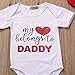 Birsppy Baby Girls Lovely Color Sentence Print Love Heart Pattern Summer Romper+Headband (0-3 M, White)