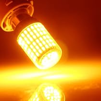 GJTIANXK 1156 LED Turn Signal Bulbs - Amber Yellow 2200K, 4000LM, CANBUS Error Free (Pack Of 2)