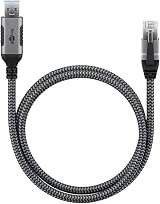 Goobay 70699 USB-A to RJ45 Ethernet Cable 1 Gbps 1 Meter Wired Network view 4