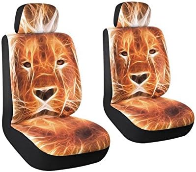 AutoJoy Soft Velvet Car Seat Covers with Animals Digital Printing,Washable,Breathable,Silky,for Universal Car Front Seats