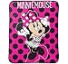 Jay Franco Disney Minnie Mouse Dots are The New Black Plush Throw, 46