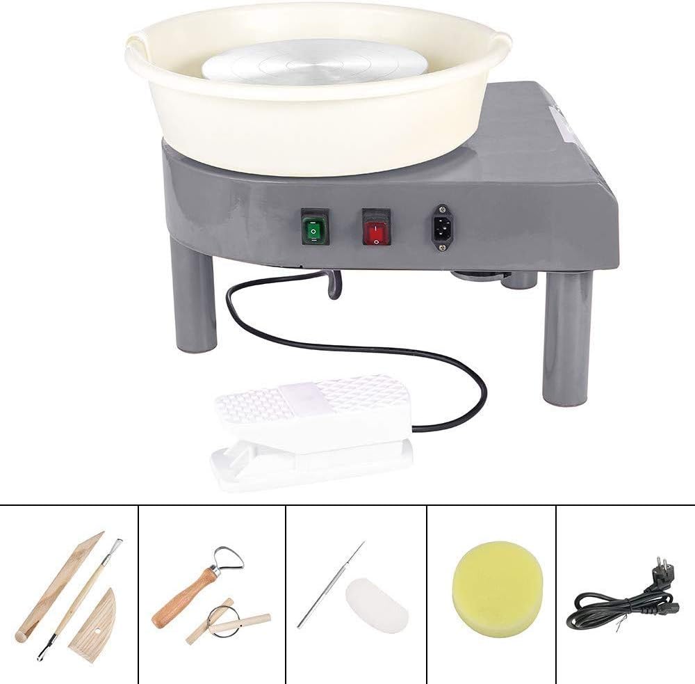 Drohneks Pottery Wheel 25CM Pottery Forming Machine 350W Electric Pottery Wheel