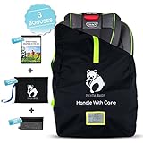 Car Seat Travel Bag by Panda Bags - Car Seat Protector for Infant and Child Car Seat With Double Padded Shoulder Straps For Easy Carry - Durable Car Seat Bag for Airport Gate Check + 3 Special Bonuses