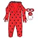 Yanhusu Child Ladybug Jumpsuit Cosplay Costume Kids Lady Bug Halloween(S:110-125)