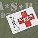 Popfunk MASH Distressed Logo T Shirt & Stickers (Large) Military Green