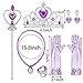 Eccoo House 6PCs Princess Dress Up Accessories Gift Set for Sofia Crown Scepter Necklace Earrings Gloves Ring