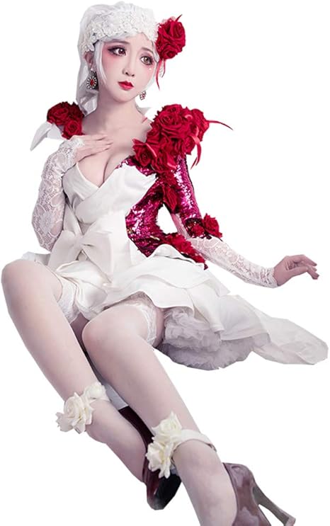 Amazon 三木有山 アイデンティティー5 第五人格 調香師 スカーレットの新婦 コスプレ衣装 コスプレ ワンピース ドレス Cos Cosplay コスチューム コスプレ 仮装 通販