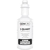 GemOro Jewelry Cleaner Solution Concentrate for Ultrasonic Machines | Professional Performance Liquid Cleans Rings Watches Glasses Earrings &amp; Coins | Compatible with Diamond Gold &amp; Silver (1 Quart)