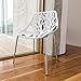 UrbanMod White Modern Dining Chair (Set of 2) Stackable Birch Sapling Accent Armless Side