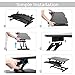 Height Adjustable Standing Desk, Alloyseed Ergonomic Sit Stand Gas Spring Riser Converter Workstation, with Quick Release Keyboard Tray