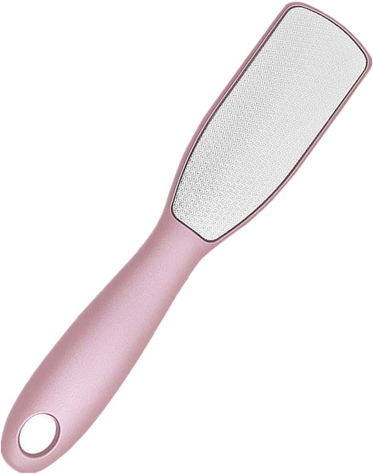 Foot File and Callus Remover,Homegoal Premium Protruding Stainless Steel Filing Surface Foot Rasp File Callus Remover Professional Foot Scrubber, Can Be Used On Both Wet And Dry Feet (Pink)