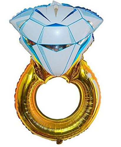 B.N.D TOP Love (40 Inch) and Diamond Ring (27 Inch) Extra Large Balloon Set, Independence Day, Festival, Romantic Wedding, Bridal Shower, Anniversary, Party Decor, Vow Renewal