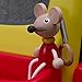 Wooden Mouse Baby and Children’s Toy on a Spring by Nook-Nookie Makes an Ideal Crib Mobile or Stroller Accessory for Language Cognitive Development and Fine Motor Skills
