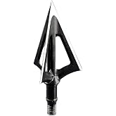 G5 Montec CS Archery Hunting Durable Sharp Fixed Blades Carbon Steel 100 Grain 1 1/16" Cutting Diameter Screw-In Broadheads for Bow Arrows - Pack of 3
