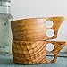 Mochiglory Wooden Cup Camping Cup Nordic Style Handmade Natural, Portable Wood Mug Drinking Cup for Coffee, Tea and Milk
