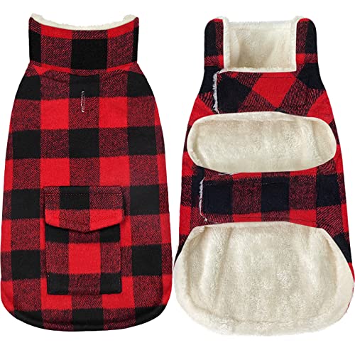 Malier Classic Plaid Fleece Dog Coat