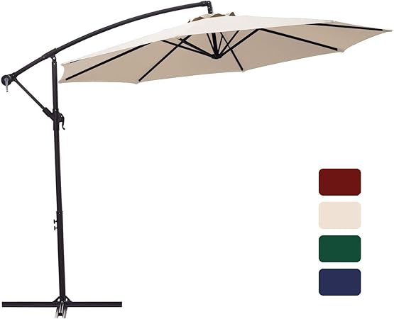 Amazon Com Patio Umbrella 10 Ft Cantilever Offset Umbrella
