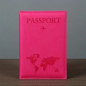 Passport Holder | Convenient PU Passport Protection Case in, Sweet Style (Fuchsia)