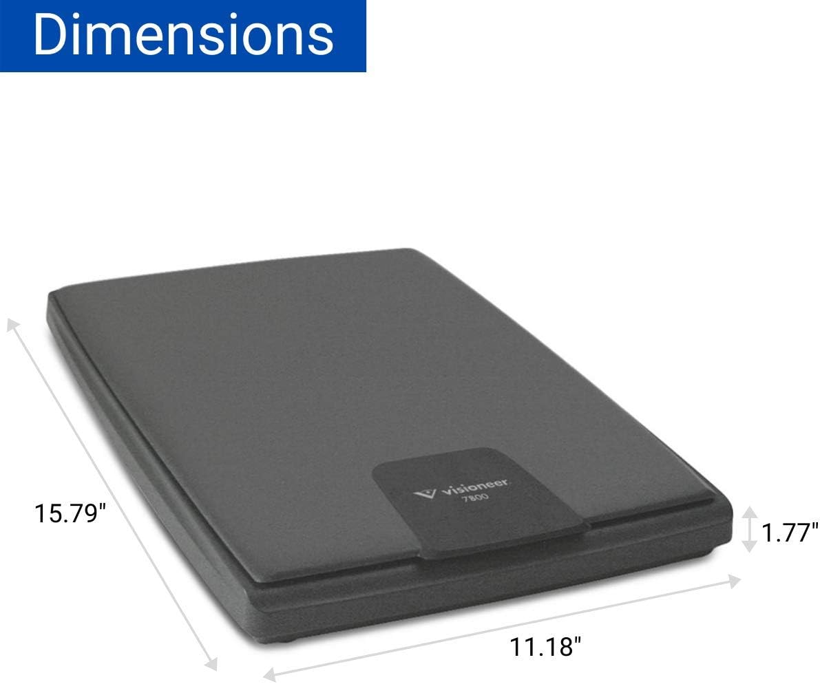 Visioneer 7800 Flatbed Color Photo and Document Scanner for PC with Tag That Photo Software, USB Powered: Electronics