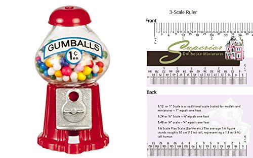 Dollhouse Miniature Counter-top Gumball Machine