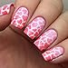 Whats Up Nails - Hearts Vinyl Stencils for Nail Art Design (1 Sheet, 12 Stencils)