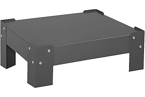 Durham 304-95-5.75/Leg Gray Steel Base for Large Slide Racks, 20-5/8" Width x 5-3/4" Height x 16-1/4" Depth
