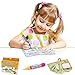 BBLIKE Reusable Coloring Books for Toddlers, Paint with Water Books Magic Alphabet Word Coloring Doodle Pad ABC Flash Cards Educational Toy for Kids , 2 Magic Pen + 26 Letters Water Reveal Word