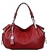 Heshe Womens Leather Handbags Ladies Designer Purse Tote Bag Top Handle Bag Hobo Bag Shoulder Bag Cross Body Bag (Wine)