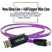 Multi Function Data Line,LED Charger Light Up Charging Cable Lighting Cable Visible Flowing Charging Cords USB 2.0 A Male to Micro B Cable Sync Data for Android Devices (purple)