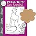 Braza Silicone Re-use Petal Nipple Covers, Beige, 2 Count