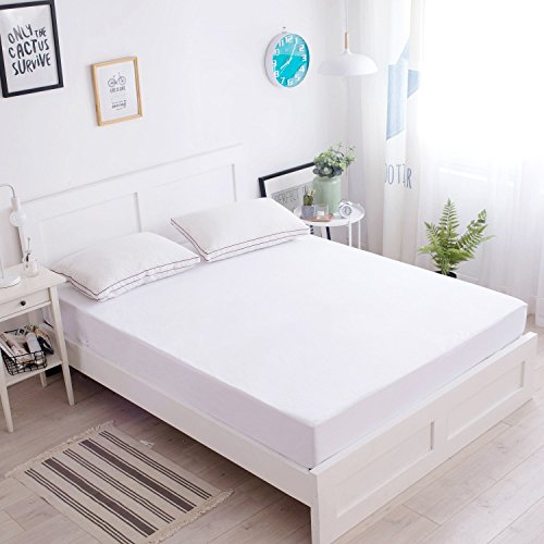 image for Mite Free Queen Premium Waterproof Zippered Mattress Encasement Cover 