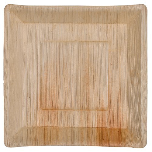 GREEN ATMOS 100 PACK - 10 SQUARE PARTY/WEDDING DINNER BUFFET PLATE BIODEGRADABLE, COMPOSTABLE AND ECO-FRIENDLY DISPOSABLE ARECA PALM LEAF PLATES GREEN ATMOS 100 PACK - 10" SQUARE PARTY/WEDDING DINNER BUFFET PLATE BIODEGRADABLE, COMPOSTABLE AND ECO-FRIENDLY DISPOSABLE ARECA PALM LEAF PLATES