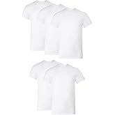 Hanes Men's Undershirts V-Neck 5-Pack &ndash; Stretch Cotton Tee | Stretch cotton V-neck men's undershirts with moisture-wicking fabric, stay-tucked fit, and Tagless comfort.