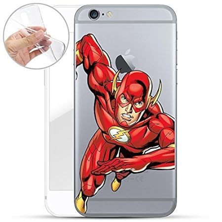 finoo | iPhone 6 und 6S Weiche flexible lizensierte Silikon-Handy-Hülle | Transparente TPU Cover Schale mit 'Justice League' 