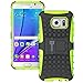 Galaxy S7 Edge Case, CoverON [Atomic Series] Hybrid Armor Cover Tough Protective Hard Kickstand Phone Case for Samsung Galaxy S7 Edge - Neon Green