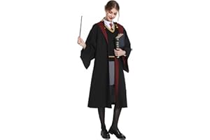 seeykey Wizard Robe Cloak with Hood for Adult and Teens, Magician Cosplay Halloween Costume Dress Up for Men and Women