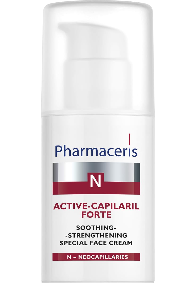 Pharmaceris N Active-Capilaril, Soothing Face Cream, Reduces Redness, Face Moisturiser for Couperose Skin, D-Panthenol, Shea Butter - 30 ml