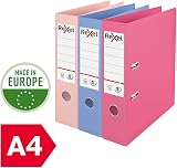 Rexel Pastel A4 Lever Arch Files 3-Pack Pink Blue Peach FSC Certified view 3