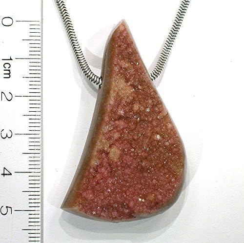 DVH Dusty Rose Pink Druzy Drusy Cobalto Calcite Large Freeform Focal Bead 52x28x12 (5119)
