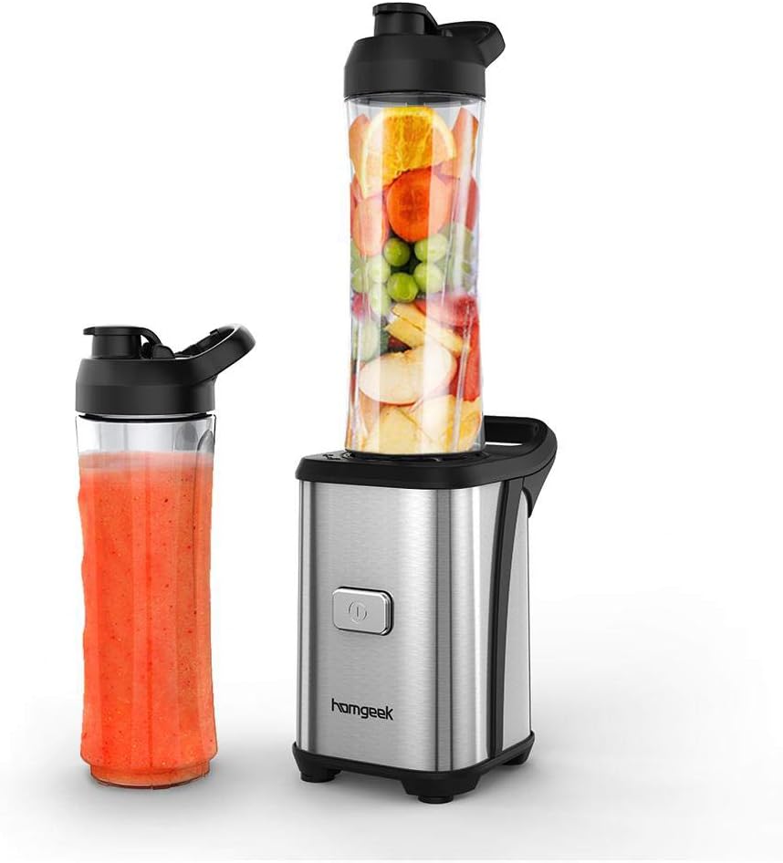 HANYF Portable Fruit Juicer, Portable Blender, Juicer Extractor, Removable Food Processor, with 2 BPA-Free Travel Sports Cups