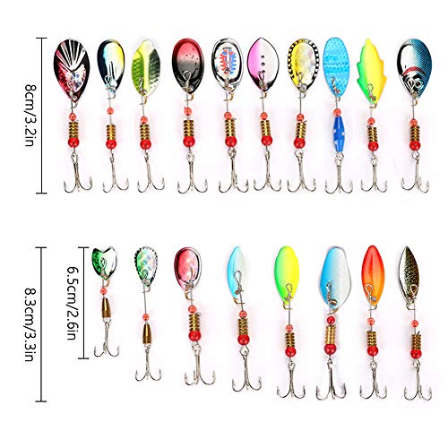 welltop Angelköder Kit, 30er Pack Hecht Angelköder, mit Tackle Box, einschließlich Löffel Swimbaits Crankbaits… – Bild 6