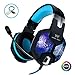 Stereo Gaming Headset with Mic for PC PS4 Xbox One Nintendo Switch,Lightweight Over Ear Headphones 3.5mm Jack for Laptop Mac,USB RGB LED Light & Noise Cancelling Mic Mute & Volume Control