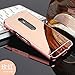 Moto X Play Case,DAMONDY Luxury Metal Air Aluminum Bumper Detachable + Mirror Hard Back Case 2 in 1 cover Ultra-Thin Frame Case For Motorola Droid MAXX 2/Motorola Moto X Play(Mirror_Rose)