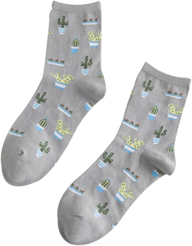 Potato001 1 Pair Women Plant Cactus Comfortable Casual Warm Autumn Winter Socks