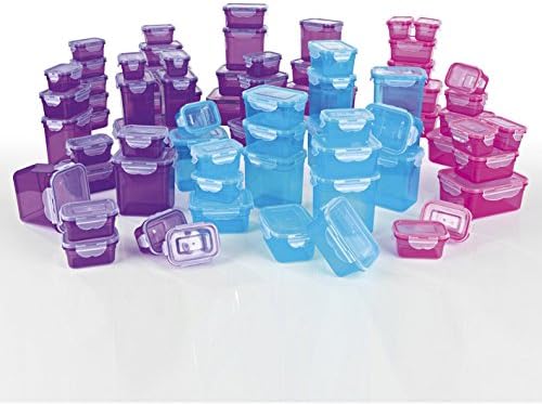 GOURMETmaxx08202 BPA free Food Storage Container-Set, 72 Pieces | Airtight and Aroma saving | Dishwasher, Freezer, Microwave Safe | Clip Lid Food Container